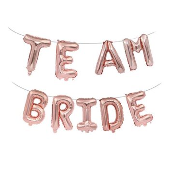 Μπαλόνι ροζ χρυσό Τeam Bride (9 τεμ)