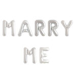 Σετ ασημί Μπαλόνια "Marry Me" (7 τεμ)