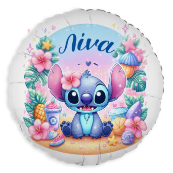 18″ Μπαλόνι Foil Στρογγυλό Tυπωμένο UV – Stitch Tropical
