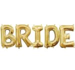 Mini Μπαλόνι χρυσό Bride (5 τεμ)