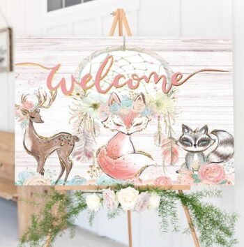 Καμβάς Βάπτισης Welcome Ονειροπαγίδα & Woodland