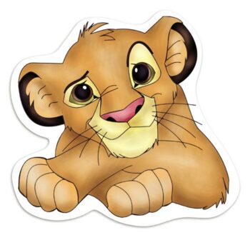 Ξύλινη Διακοσμητική φιγούρα Lion King πρόσωπο του Σίμπα