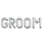 Τεράστια ασημί μπαλόνια GROOM (5 τεμ)