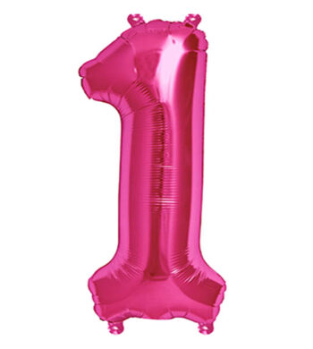 Mini Shape Μπαλόνια Αριθμοί Φούξια 40 cm – 16″