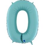 Μπαλόνια Αριθμοί παστέλ Γαλάζιο 66 cm – 26″