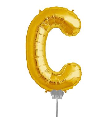 Mini Μπαλόνια Γράμματα Χρυσό 18cm