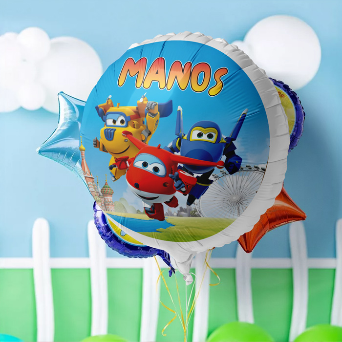 18-Μπαλόνι-Foil-Tυπωμένο-Super-Wings-Στρογγυλό