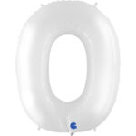 Μπαλόνια Αριθμοί Άσπρο Fluo 100 cm - 40"