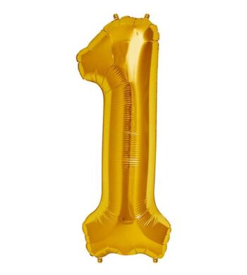 Mini Shape Μπαλόνια Αριθμοί Χρυσό 40 cm – 16″