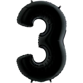 Μπαλόνια Αριθμοί Μαύρο 66 cm - 26"