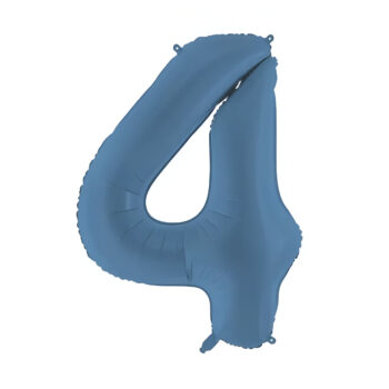 Μπαλόνια Αριθμοί Μπλε Ματ 86 cm - 34″