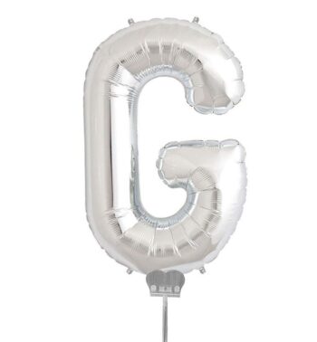Mini Μπαλόνια Γράμματα Ασημί 35 cm