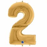 Μπαλόνια Αριθμοί Γίγας Χρυσό 163 cm – 64″