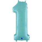 Μπαλόνια Αριθμοί παστέλ Γαλάζιο 66 cm – 26″