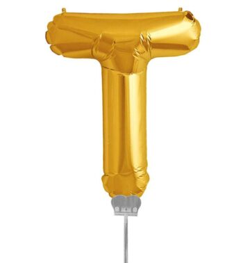 Mini Μπαλόνια Γράμματα Χρυσό 18cm