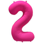 Neon Μπαλόνια Αριθμοί Φούξια 86 cm - 34"