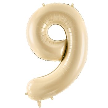 Μπαλόνια Αριθμοί Μπεζ 86 cm – 34″