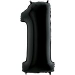 Μπαλόνια Αριθμοί Μαύρο 66 cm - 26"
