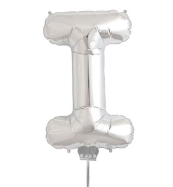 Mini Μπαλόνια Γράμματα Ασημί 35 cm