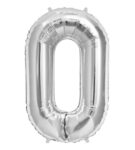 Mini Shape Μπαλόνια Αριθμοί Ασημί 40 cm – 16″