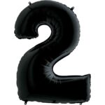 Μπαλόνια Αριθμοί Μαύρο 66 cm - 26"