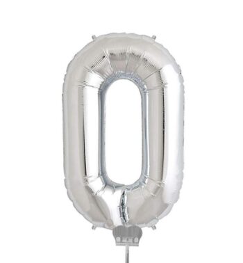 Mini Μπαλόνια Γράμματα Ασημί 35 cm