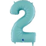 Μπαλόνια Αριθμοί παστέλ Γαλάζιο 66 cm – 26″