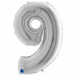 Μπαλόνια Αριθμοί Ασημί 100 cm -  40"