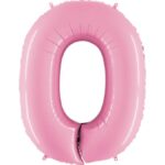 Μπαλόνια Αριθμοί παστέλ Ροζ 66 cm - 26"