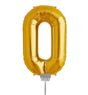 Mini Shape Μπαλόνια Αριθμοί Χρυσό 40 cm – 16″