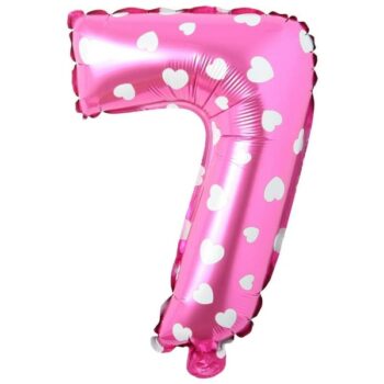 Mini Shape Μπαλόνια Αριθμοί Φούξια 40 cm – 16″