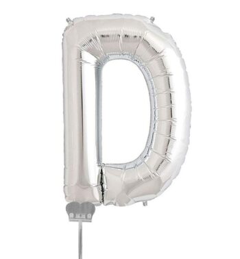 Mini Μπαλόνια Γράμματα Ασημί 35 cm