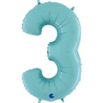 Μπαλόνια Αριθμοί παστέλ Γαλάζιο 66 cm – 26″