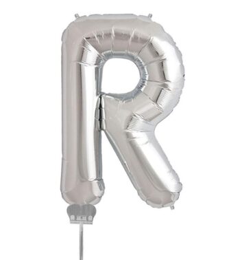 Mini Μπαλόνια Γράμματα Ασημί 35 cm