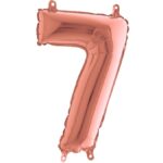 Mini Shape Rosegold Μπαλόνια Αριθμοί 36 cm – 14″