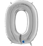 Μπαλόνια Αριθμοί Ασημί 66 cm - 26"