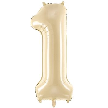 Μπαλόνια Αριθμοί Μπεζ 86 cm – 34″