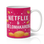 Κούπα Χριστουγεννιάτικη Χιουμοριστική - Netflix and Melomakarona