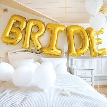 Τεράστια χρυσά μπαλόνια Bride (5 τεμ)